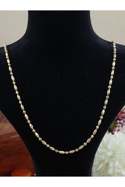 Bilge Kadın Aura Gold Color Channel Ball Model Chain Necklace – Everyday & Stylish Jewelry