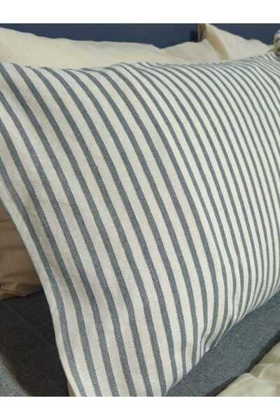 NATURAL LİFE CONCEPT غطاء وسادة مزدوج الجوانب مصنوع من القطن والكتان بنسبة 10...