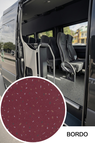 SAYIN TEKSTİL Taban Muşambası - Sprinter Desenli - BORDO - 200 cm