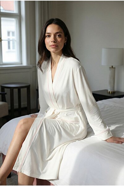 Espuar Women's Pajamas with Piping and Belt 865