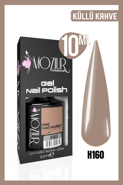 MOZIUR Kalıcı Oje Uv Led H160 (KAHVE SERİSİ) 10ml