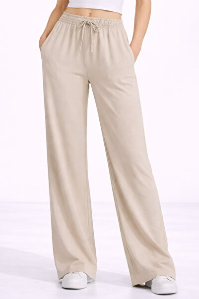 mezozoik Γυναικείο παντελόνι από λινό μείγμα, ψηλόμεσο, φαρδύ, τύπου Palazzo,...