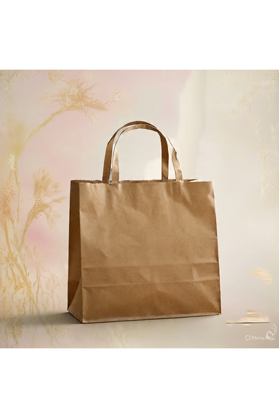 Kraft Çanta 18x8x24 ( 100 Adet ) ( Kağıt Poşet Çanta )