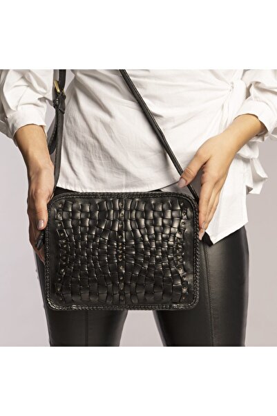 GÖN Handmade Deri Postacı Çanta (Fraktal)