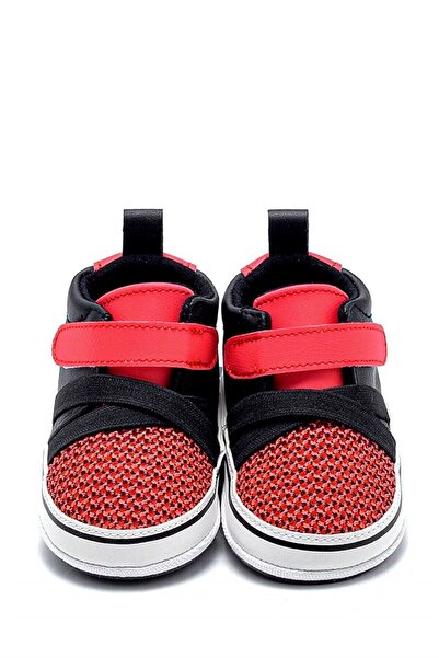 First Step Cross Banded Flexible and Anti-Slip First Step Shoes Red F-532