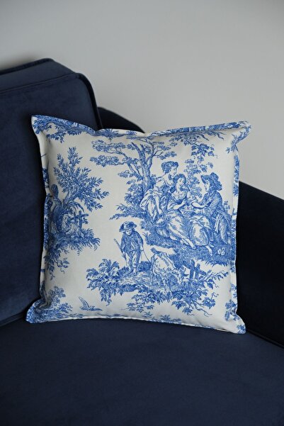 needle home textile .decoration Κάλυμμα μαξιλαριού Rusticana σε σκούρο μπλε (...