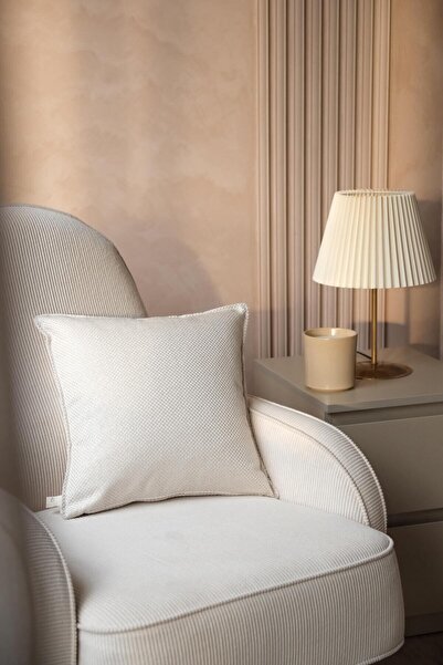 NEEDLE Serrated Kırlent Kılıfı Ekru-Krem (45x45)