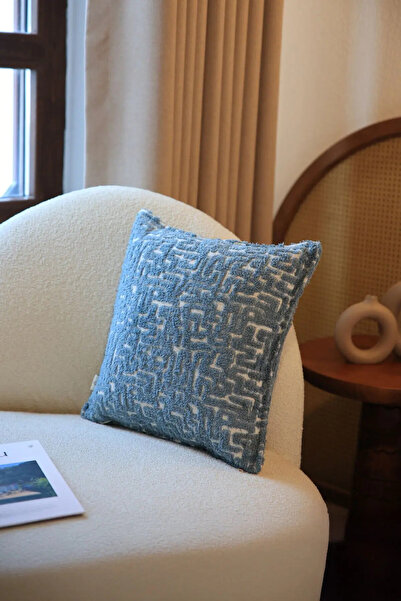 NEEDLE Κάλυμμα Μαξιλαριού Λαβύρινθος Μπλε (45x45)