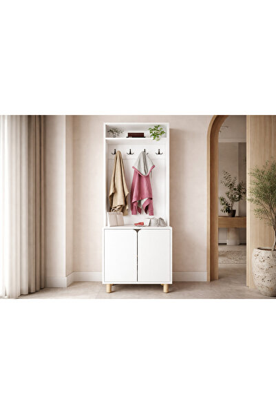 VM VERTEX MOBİLYA PADOVA Portmanto Vestiyer Ayakkabılık 2 Kapaklı 4 Askılı