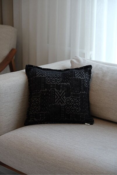 NEEDLE İskandinav Siyah Kırlent Kılıfı (45x45)