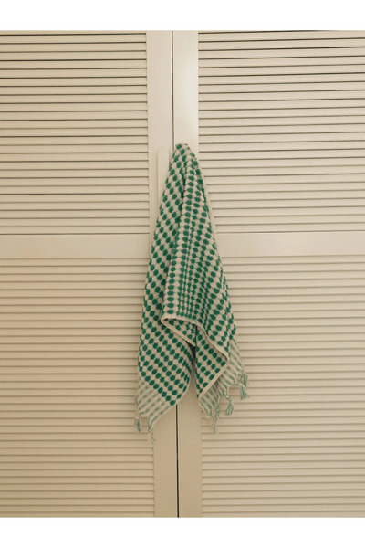 NEEDLE Polka Dot Yeşil Yüz Havlusu (45x90)
