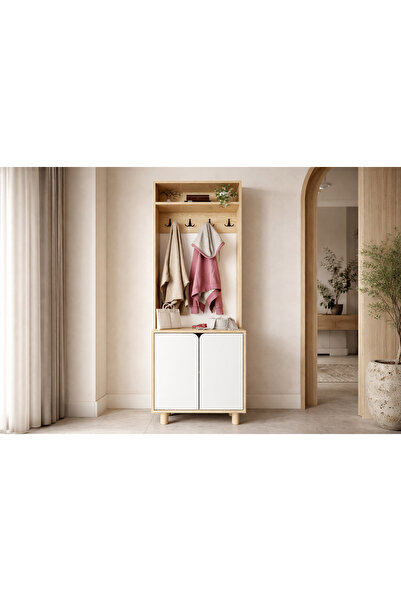 VM VERTEX MOBİLYA PADOVA Portmanto Vestiyer Ayakkabılık 2 Kapaklı 4 Askılı
