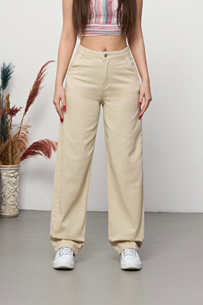 BİKELİFE Women's High Waist Stretchy/Lycra Loose Cut Baggy Pants