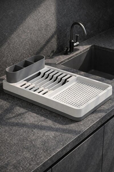 Mutfak Köşesi Aqualis Çok Bölmeli Tezgah Üstü Bulaşıklık & Tabaklık | Su Topl...