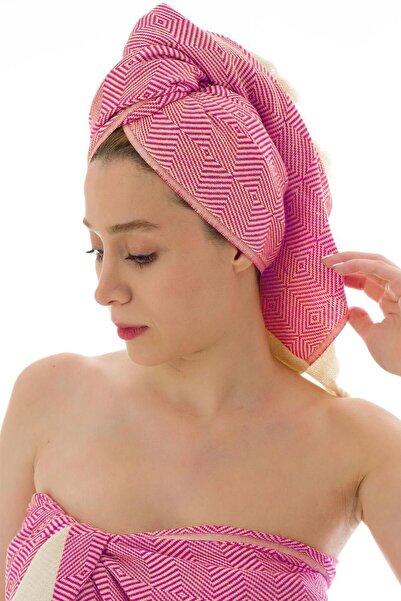 EMİLLİE Ikili Diamond Peştamal Set Pembe