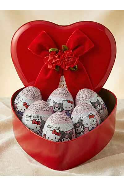 Acubens Hello Kitty Glutensiz Çikolatalı Sürpriz Yumurta 6 Adet (Özel Kutulu)