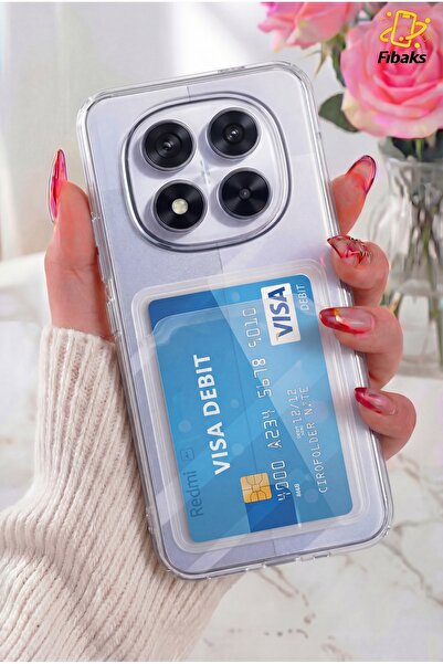 Fibaks Redmi Note 14 Pro Kılıf Kamera Koruma ve Köşe Korumalı Kartlıklı Cüzda...