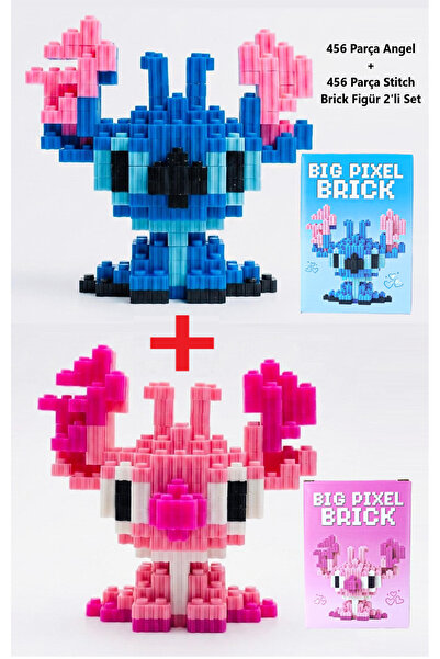 Brother Toys Büyük Boy Toplam 912 Parça Stitch Ve Angel 2'li 3D Yapboz Bricks...