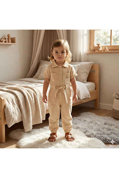 mj baby Muslin Fabric Girl Jumpsuit 100% Cotton