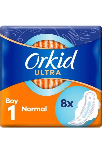 Orkid فوط صحية فائقة الامتصاص 96 قطعة عبوة قياسية (12 عبوة * 8)
