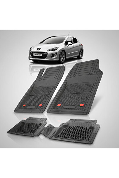 TEAMCAR Πατάκια αυτοκινήτου τύπου δίσκου συμβατά με Peugeot 308 FL (2011-2013...