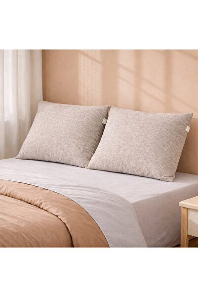 MUK's غطاء وسادة قطني مكون من قطعتين مقاس 50×70