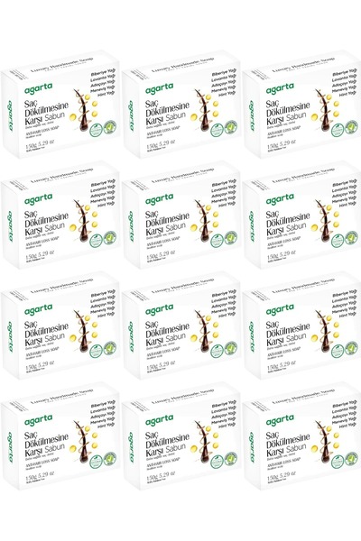 Agarta Handmade Natural Soap 150Gr Anti-Hair Loss (Set of 12)