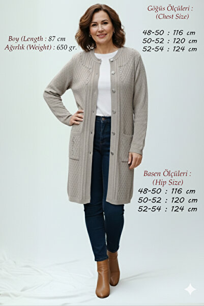 Laden Women's Knitwear Seasonal Spring Steel Knit Cap Large Size Long Merceri...