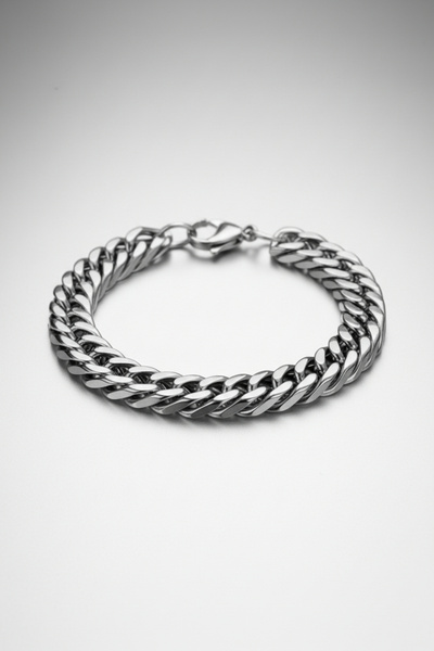 Men's Gourmet (Cuban) Chain Steel Bracelet 7mm.