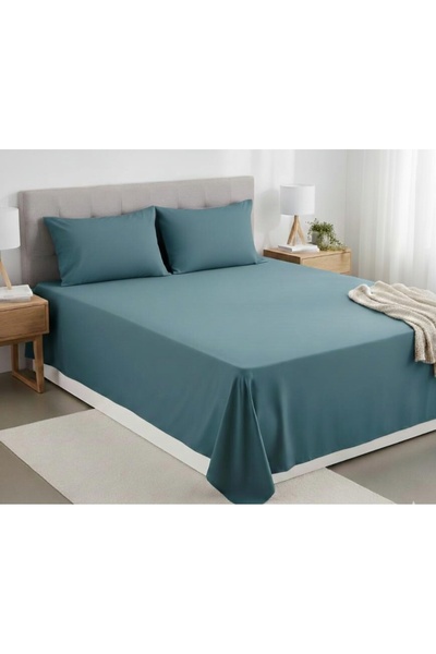 pınarhome collectıon 100% Organic Cotton Fabric Plain (Without Elastic) Sheet...