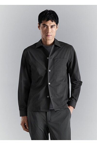 MANGO Man Non-iron cepli gömlek ceket