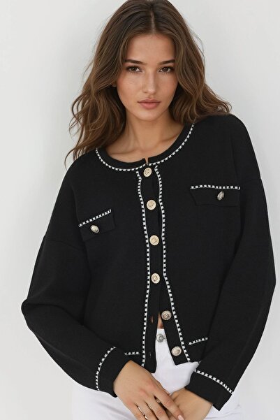 Hiccup MY FASHION Πλεκτή ζακέτα με κουμπιά