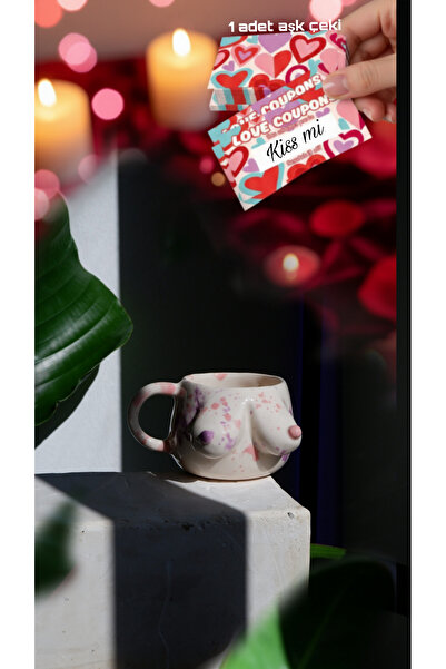 Maui HOLİ MUG, El Yapımı Seramik Kupa, Memeli Bardak , Memeli Kupa, Memeli Mu...