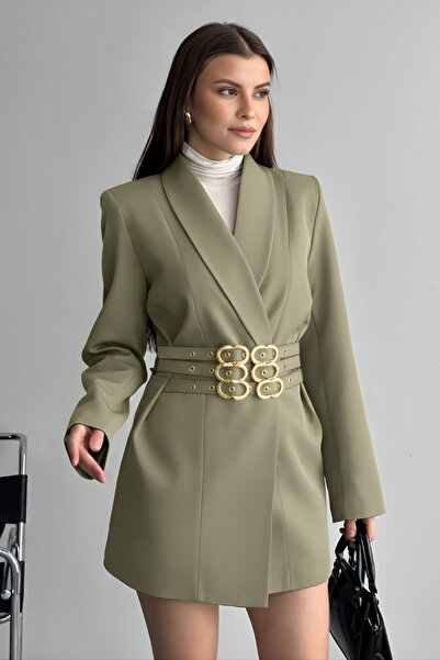 spirituel Jachetă blazer pentru femei, elegantă, cu rever dublu, căptușită, c...