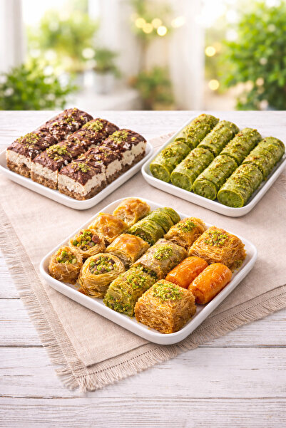 Tekbir LÜX PORSELEN 3’LÜ KARE TATLI, KAHVALTI SUNUM VE SERVİS TABAĞI SETİ