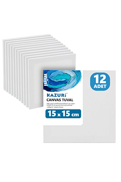 kazuri 15x15 cm Tuval 12 ADET - Mini Tuval Paketi