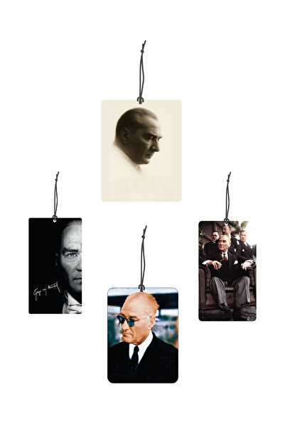 ByMeyla En Çok Sevilen 4'lü Atatürk Serisi Oto Kokusu ve Oto Aksesuarı