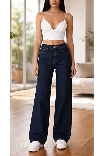 LİMABEL Camelia Ikon Gold Casual, džínové kalhoty, Blue Snow, Palazzo