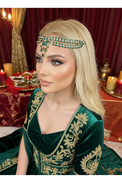 Kaftan Collection Kaftan Bindalli și accesoriu pentru păr - Design Alınlık