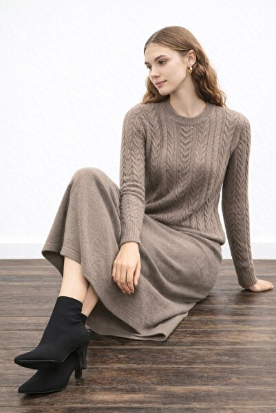 TOFAN TRİKO SET PULOVER TRICOTAT ȘI FUSTĂ LUNGĂ