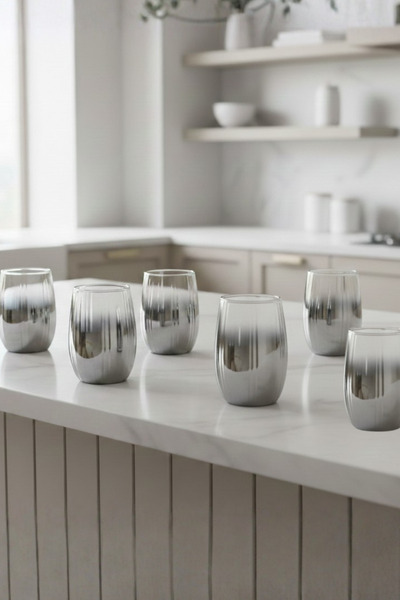 rova tr Botanica Series Special Design Glass Cup Set for 6 People - Soft Drin...