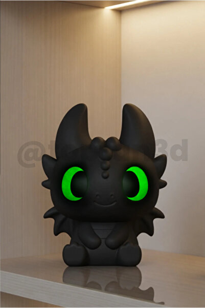 Toptan3D Mini Siyah Ejderha Oyuncak Figür (Yükseklik: 5cm)