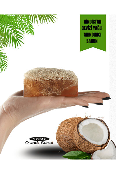 aktürk osmanli sabuni Hindistan Cevizi Yağı Doğal Kabak Lifli Sabunu 240 gr 2...