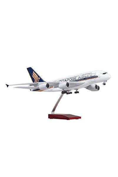 ehobim Singapore Airlines Airbus A380 Yolcu Uçağı Model Uçak 1/160 Ölçek 47cm