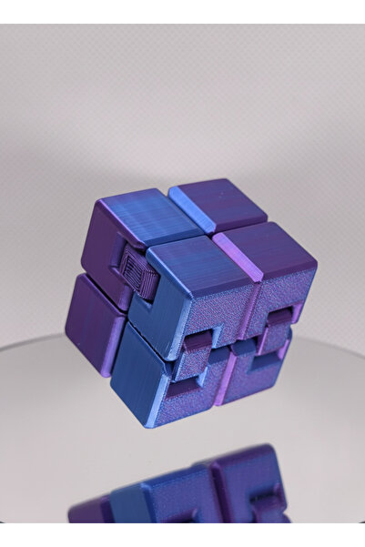 SteraDesign Premium Sonsuz Fidget Küpü - Galaksi Renk Geçişli Özel Dokulu Str...