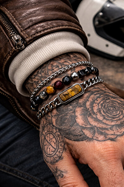 Naviforce çift taraflı kullanımlı erkek çelik bileklik