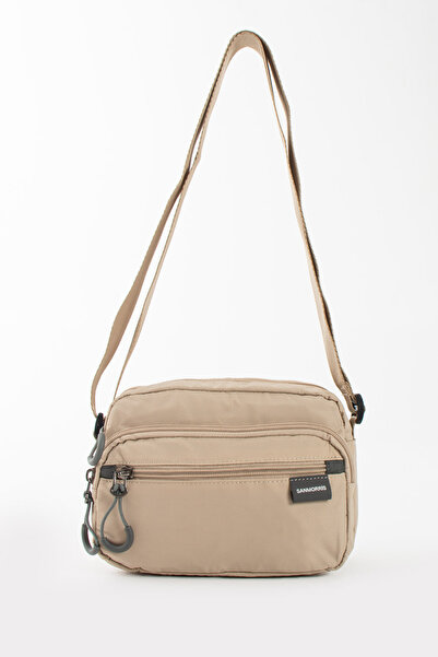 Sanmorris Kadın Suya Dayanıklı Paraşüt Kumaş 4 Gözlü Çapraz Askılı Oval El Ve...