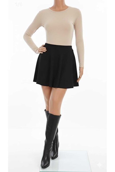 Butik Ατσάλινη πλεκτή φούστα με χτενισμένο σορτς