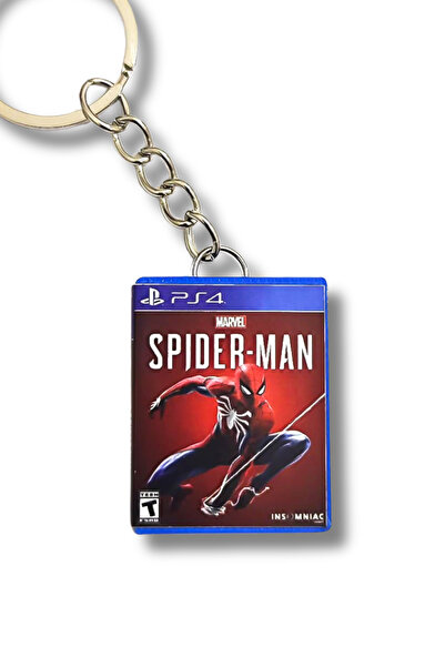 Cosmic Star Marvel Spiderman Minyatür Ps4 Oyun Kutusu Anahtarlık