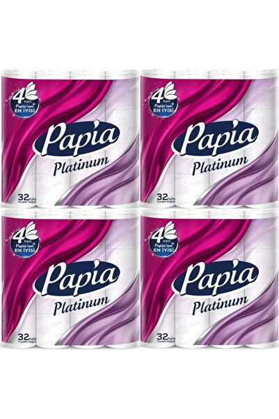 Papia Tuvalet Kağıdı (4 Katlı) 128 Li Pk Platinum (4PK*32)